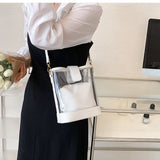 Clear Ladies Summer Composite Bags Bucket Women Transparent Bags