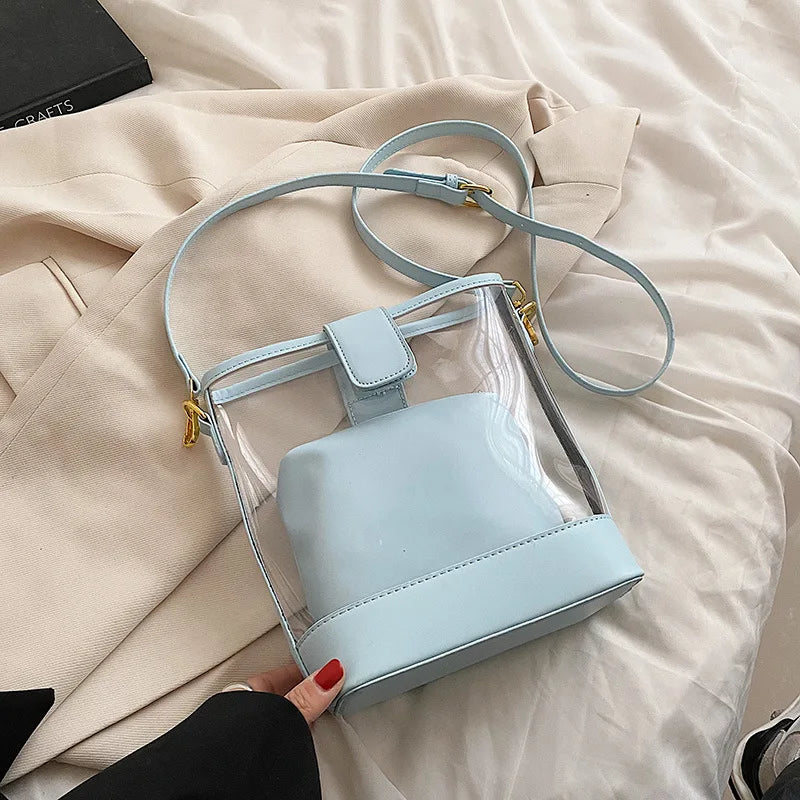 Clear Ladies Summer Composite Bags Bucket Women Transparent Bags