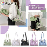 Clear PVC Shoulder Bag + Candy Jelly Tote Women's Handbag