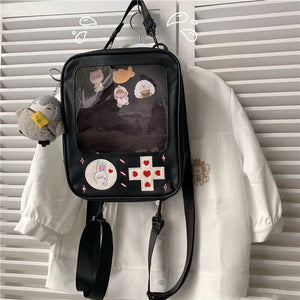 Clear PVC Women's Backpack Schoolbag Single Shoulder Bag