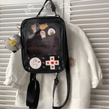 Clear PVC Women's Backpack Schoolbag Single Shoulder Bag