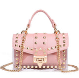 PVC Messenger Bag Crossbody Sling Ribbed Shoulder Bag