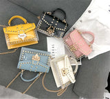 PVC Messenger Bag Crossbody Sling Ribbed Shoulder Bag