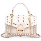 PVC Messenger Bag Crossbody Sling Ribbed Shoulder Bag