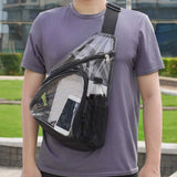 Transparent PVC One Shoulder Body Chest Bag Waterproof Jelly Bag