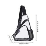 Transparent PVC One Shoulder Body Chest Bag Waterproof Jelly Bag