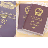 Transparent PVC Passport Cover Waterproof Travel Document Holder