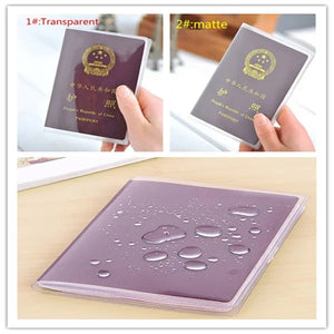 Transparent PVC Passport Cover Waterproof Travel Document Holder