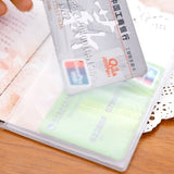 Transparent PVC Passport Cover Waterproof Travel Document Holder