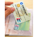 Clear PVC Passport Cover Waterproof Travel Document Bag Holder