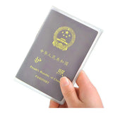 Clear PVC Passport Cover Waterproof Travel Document Bag Holder