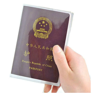 Clear PVC Passport Cover Waterproof Travel Document Bag Holder
