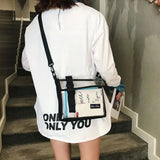 Unisex PVC Shoulder Messenger Bag Spring Summer Crossbody Bags