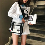 Unisex PVC Shoulder Messenger Bag Spring Summer Crossbody Bags