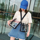 Unisex PVC Shoulder Messenger Bag Spring Summer Crossbody Bags