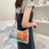 Colorful Transparent PVC Tassel Shoulder Bag Women Cross Body PopularBag