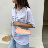 Colorful Transparent PVC Tassel Shoulder Bag Women Cross Body PopularBag