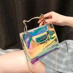 Colorful Transparent PVC Tassel Shoulder Bag Women Cross Body PopularBag