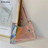 Colorful Transparent PVC Tassel Shoulder Bag Women Cross Body PopularBag