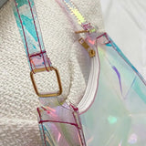Colorful Transparent PVC Tassel Shoulder Bag Women Cross Body PopularBag