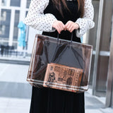 PVC Thick Tote Bags for Women Casual Portable Handbag Waterproof