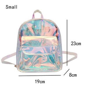 Clear PVC Women Backpack Harajuku School Bag for Teen Girls