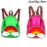 Transparent Fidget Backpack Kids Schoolbags Rainbow Bookbag 3D Bubble Backpack