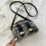 PVC Graffiti Crossbody Sling Bag Women Shoulder Tote Messenger Handbag