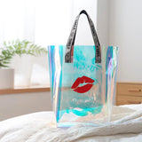 Clear Transparent Handbag Large Capacity Women Beach Tote Bag
