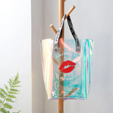 Clear Transparent Handbag Large Capacity Women Beach Tote Bag