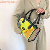 PVC Transparent Laser Shoulder Crossbody Bag Women Summer Messenger Tote