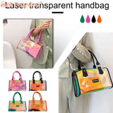 PVC Transparent Laser Shoulder Crossbody Bag Women Summer Messenger Tote