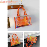 PVC Transparent Laser Shoulder Crossbody Bag Women Summer Messenger Tote