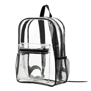 PVC Transparent Unisex Backpack Waterproof Large Capacity See Through Backpack