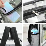 PVC Transparent Unisex Backpack Waterproof Large Capacity See Through Backpack
