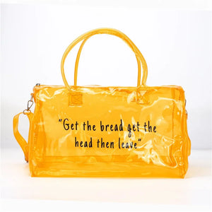 PVC Transparent Waterproof Yoga Gym Bag Unisex Shoulder Bag