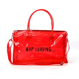 PVC Transparent Waterproof Yoga Gym Bag Unisex Shoulder Bag