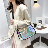 Clear PVC Zipper Shoulder Bag Lady Small Streetwear Travel Bag