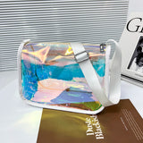 Clear PVC Zipper Shoulder Bag Lady Small Streetwear Travel Bag