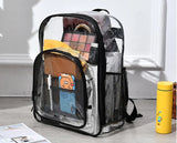 PVC Waterproof Clear Backpack Large Capacity Solid School Bag