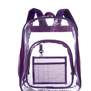 PVC Waterproof Transparent School Bag Large Capacity Clear Backpack