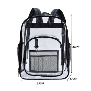 Transparent School Bag Waterproof Large Capacity Backpack
