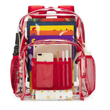 PVC Waterproof Clear Backpack Large Capacity Solid School Bag