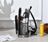PVC Waterproof Clear Backpack Large Capacity Solid School Bag