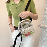 PVC Women Backpack Transparent Bag Student Bookbags Clear Casual Travel Bagpack