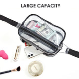PVC Women Waist Fanny Pack Belt Bag Clear Bag Beach Travel