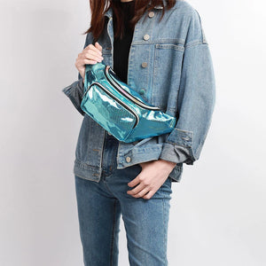 Colorful PVC Fanny Pack Women's Cross-Body Bag