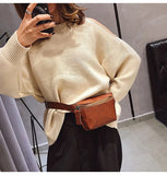 Crocodile Leather Banana Fanny Bag Large Capacity Chest Pack for Women