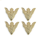 2 Pairs Wing Tips Brooch Pin Metal Collar Clips