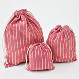 Cotton Drawstring Storage Bag for Cosmetics Towels Toiletries